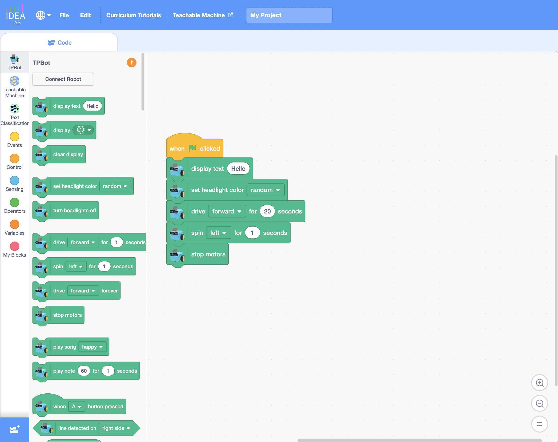 TPBot Scratch Extension